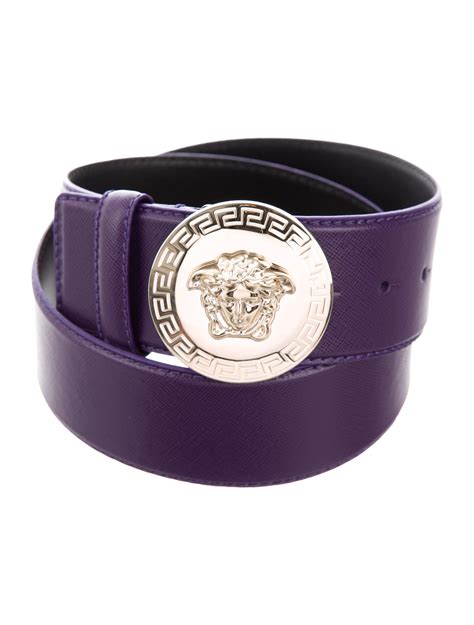 purple versace belt|versace v belt.